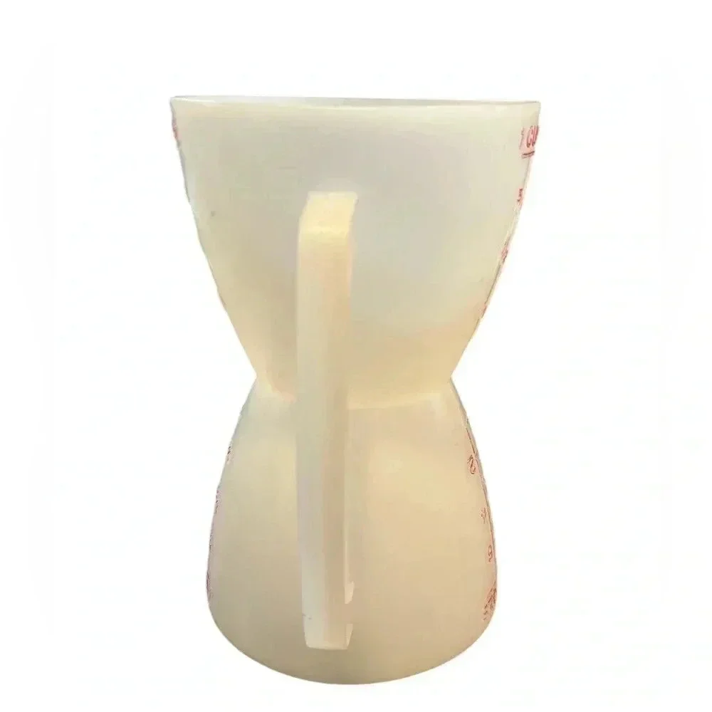Tupperware Wet Dry 8 oz Double Measuring Cup 860 Red Letter Double Side Vintage